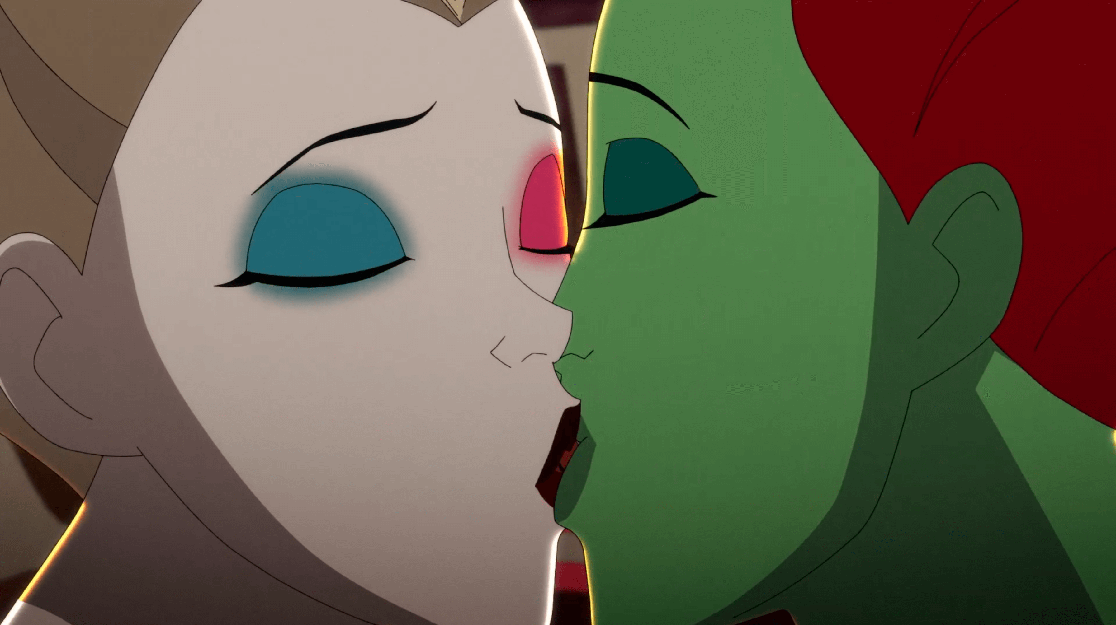 Harley Quinn And Poison Ivy Kissing Harley Quinn And Poison Ivy Kissing